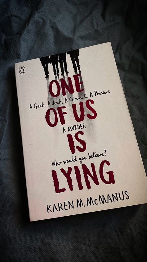 One Of Us Is Lying Book Cover, One Of Us Is Lying Book Aesthetic, One Of Us Is Lying Book, One Of Us Is Lying Aesthetic, One Of Us Is Lying, Recommended Books, Recommended Books To Read, Page Turner, Reading List