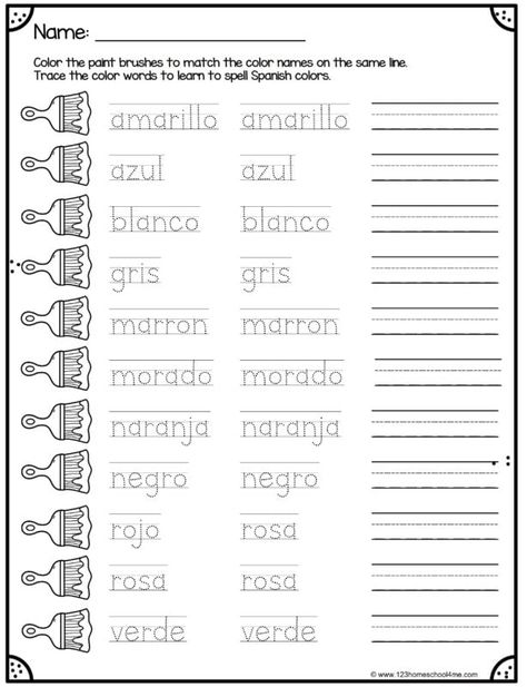 Kindergarten Worksheets Spanish, Spanish Colors Worksheet, Simple Spanish Sentences, Preschool Spanish Lessons, Kindergarten Spanish, Spanish Printables, Spanish Learning Activities, Spanish Words For Beginners, Writing Homework