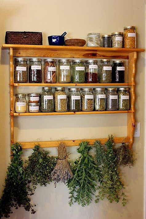 This is What a Home Apothecary Pantry Looks Like — Pantry Spotlight Apothecary Pantry, Home Apothecary, Kabinet Dapur, Ideas Para Organizar, Spices And Herbs, Kitchen Witch, Room Idea, Healing Herbs, Medicinal Herbs