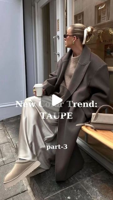 Taupe Outfit Color Combinations, Taupe Outfit, Elegant Look, Ootd Outfit, Color Trends, Elegant Fashion, Color Combinations, New Color, Outfit Of The Day