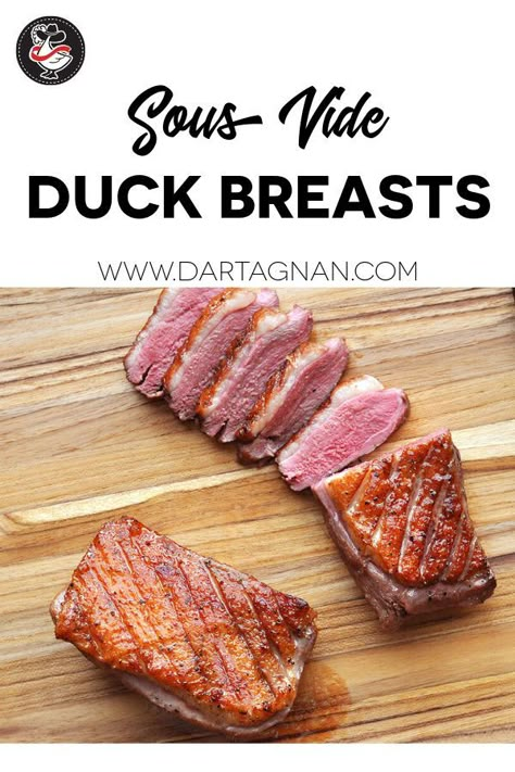 Here's a basic sous vide recipe using our exclusive Rohan duck breasts. Add your favorite fresh herbs or other aromatics to the vacuum bag, if desired. Duck Sous Vide Recipe, Sous Vide Duck Breast, Duck Breast Recipes Easy, Sous Vide Duck, Duck Breast Recipes, Sous Vide Chicken Breast, Duck Breast Recipe, Sous Vide Chicken, Duck Confit