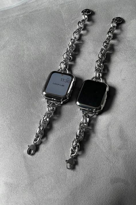 Bracelet With Watch, Apple Watch Style, Apple Watch Accessories Bands, Apple Watch Design, Apple Watch Bracelet, Idea For Mother's Day, Iphone Airpods, Dope Jewelry Accessories, Best Apple Watch