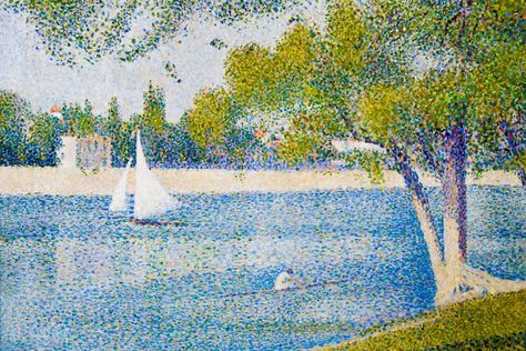 Seurat Pointillism Paintings | Georges_Seurat_La_Seine_a_la_Grande-Jatte_1888 Seurat Paintings, George Seurat, Pointalism Art, Père Lachaise Cemetery, Georges Seurat, 19th Century Paintings, The Seine, Kindergarten Art, Post Impressionism