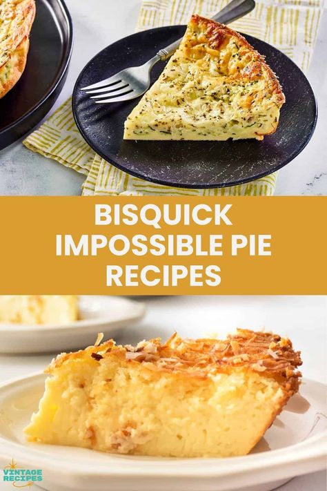 If you are looking for old-fashioned Bisquick impossible pie recipes, this list is for you! Find classic impossible pie recipes with Bisquick for breakfast, dinners, and desserts. Savory pies and quiche with ground beef, chicken, turkey, bacon, and veggies. Sweet pies with coconut, chocolate, fruit, and more! Pie, Quiche, Bisquick Impossible Taco Pie, Impossible Pumpkin Pie Bisquick, Impossible Pie Recipes Bisquick, Bisquick Recipes Dinner Casseroles, Bisquick Impossible Pie Recipes, Bisquick Impossible Pie, Recipes With Bisquick