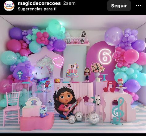 Gabbys Dollhouse Backdrop, Gabby's Dollhouse Birthday Ideas, Gabby’s Dollhouse, Gaby Dollhouse Party Ideas, Gabbys Dollhouse Birthday Party, Gabby Party, Gabby Birthday, Gabby Dollhouse, Barbie Theme Party