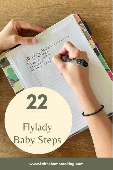 flylady baby steps control journal Fly Lady Printables, Fly Lady Control Journal, Flylady Control Journal, Fly Lady Cleaning, House Management, Control Journal, Bed Day, Fly Baby, Fly Lady