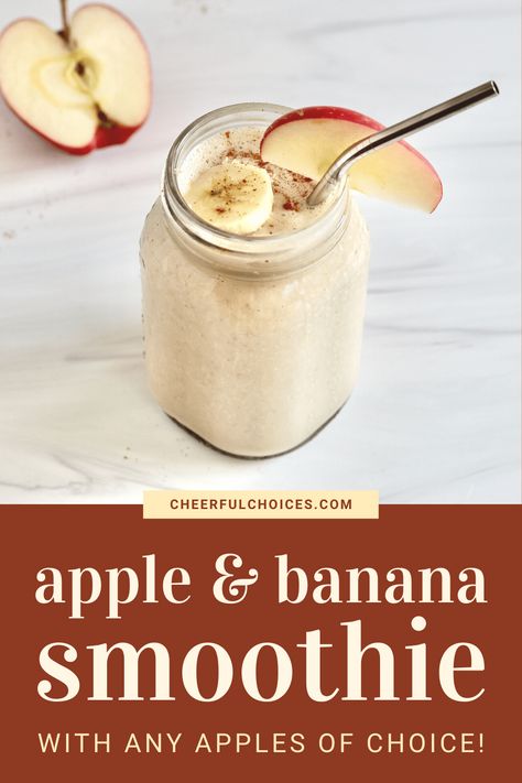 Apple Banana Smoothie, Romantic Drinks, Apple And Banana, Apple Smoothie Recipes, Greek Yogurt And Peanut Butter, Toddler Smoothies, Banana Apple Smoothie, Fruit Smoothie Recipes Healthy, Banana Smoothie Bowl