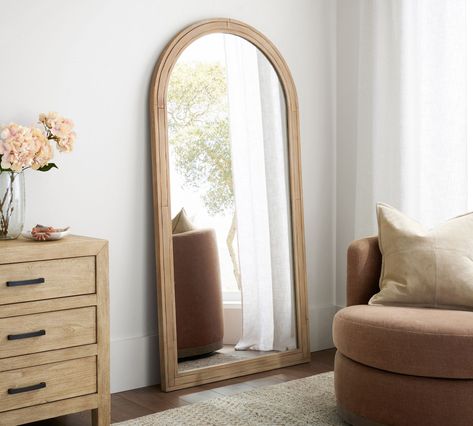 Field Wooden Handcrafted Arch Floor Mirror | Pottery Barn Arch Floor Mirror, Floor Length Mirror, Wood Arch, Wooden Arch, Wooden Mirror, Outdoor Furniture Collections, Outdoor Dining Furniture, Mirror Wall Art, Furniture Collections