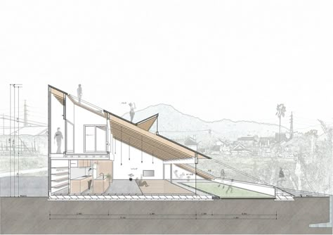 Section Perspective, Passive House Design, Modern House Floor Plans, Casa Country, Roof Architecture, Architectural Section, Architecture Model Making, Architecture Graphics, Passive House