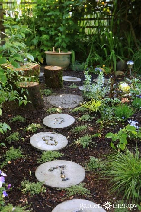 Natural Play Spaces, Outdoor Play Space, Preschool Garden, Outdoor Play Spaces, Play Garden, Outdoor Play Areas, Sensory Garden, Garden Stepping Stones, Children's Garden