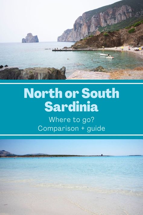 North or South Sardinia - Which One to Choose? Where to Go? South Sardinia, North Vs South, Sardinia In October, Sardinia Road Trip, North Sardinia, Sacred Well, Neptunes Grotto Sardinia, Alghero Sardinia Old Town, Island Destinations