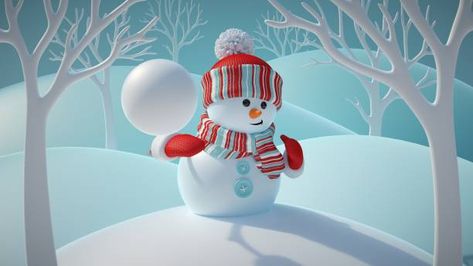 Decorating With Snowmen, Snowman 3d, Snowman Snow Globe, Funny Snowman, Minimal Christmas, Winter Background, New Year Greeting Cards, Greeting Card Template, Holiday Background