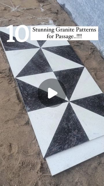 Posh Dwellings | Nancy Harlalka on Instagram: "Stunning Granite Patterns for Passage..!!! . . . . [Granite, Tiles, Marble, Patterns, Designs, Interior, Exterior, Passage, Corridors, Inspiration, Trending, Reels]" Granite Flooring Design Outdoor, Granite Parking Flooring Design, Marble Flooring Pattern, Granite Flooring Design, Marble Floor Pattern, Granite Tiles, Tiles Marble, Brown Granite, Flooring Design