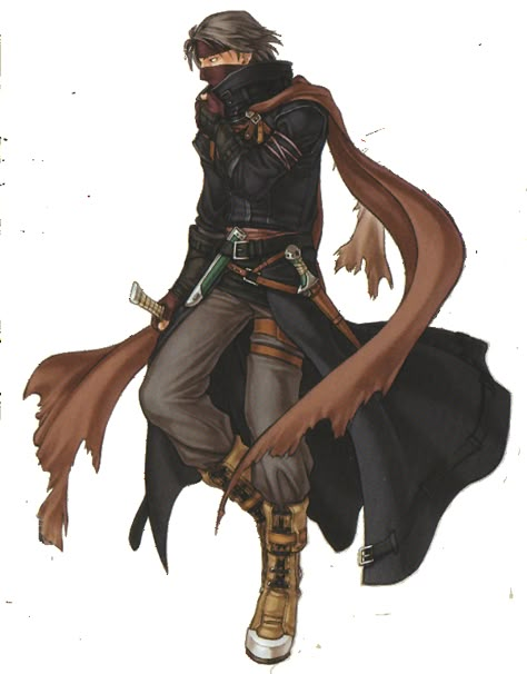 anime thief Anime Thief, Scarf Character Design, Rouge Thief Dnd, Assassin Character Design Male, Assassin Character Design, Thief Concept Art, Thief Character Design, Arcane Trickster Rogue Dnd, Thief Artwork