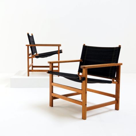 Listed on VNTG.com: Set of Vintage IKEA 'Diö' Safari Chairs, 1970 | #vntg #vintage Ikea Lounge Chair, Vintage Ikea, Wicker Lounge Chair, Armchair With Ottoman, Safari Chair, Tiki Lounge, Wood Arm Chair, Armchair Vintage, City Furniture