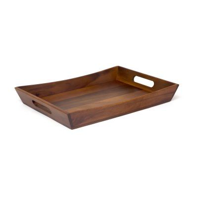 Lipper Acacia Curved Tray - 1165 Diy Serving Tray, Wooden Serving Tray, Perfume Display, Tray Wood, Lap Tray, Ottoman Tray, Wooden Serving Trays, Serving Trays With Handles, Serving Tray Wood