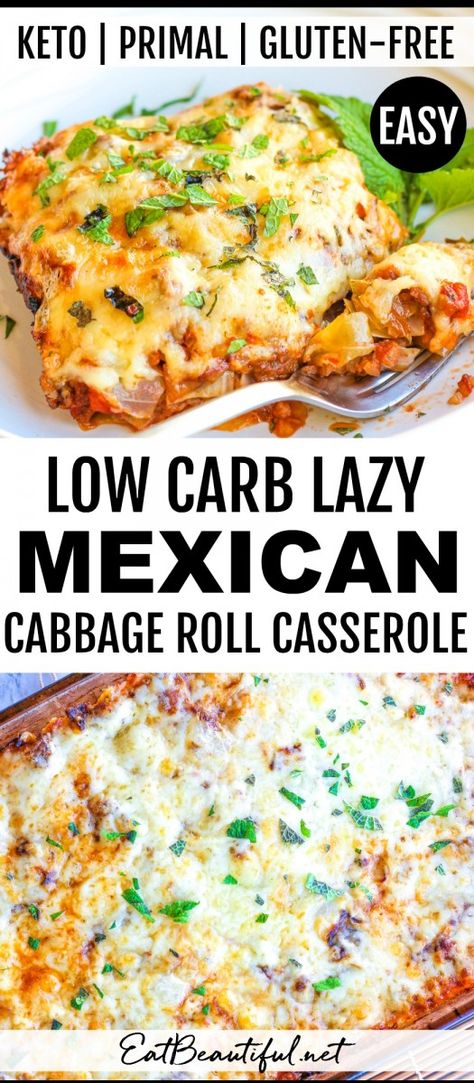 Mexican Cabbage Casserole, Lazy Cabbage Roll Casserole, Mexican Cabbage, Homemade Takeout, Lazy Cabbage Rolls, Paleo Easy, Keto Italian, Eat Beautiful, Cabbage Roll Casserole