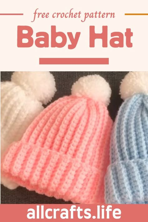 Colorful Crochet Baby Hat Pattern In Four Sizes 12 Month Old Crochet Hat Free Pattern, Newborn Beanie Crochet Pattern Free Baby Hats, Yarn Bee Comfy Classic Crochet Patterns, Chrochet Baby Hat, Crochet Micro Preemie Hats Free Pattern, Crochet Baby Boy Hat Pattern Free, Baby Hats Crochet Pattern, Crochet Baby Hat Size Chart, Free Baby Beanie Crochet Pattern