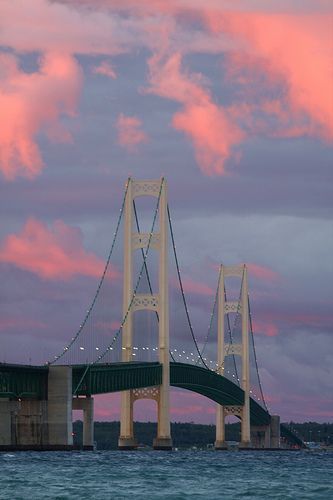 Mackinac Bridge | by Pure Michigan Mackinaw Bridge, Mackinaw Island, Upper Peninsula Michigan, Michigan Girl, Mackinaw City, Mackinac Bridge, Michigan Travel, State Of Michigan, Bridge Building