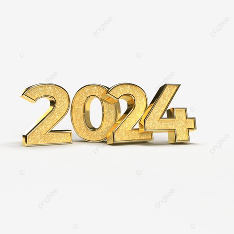 2024 Gold Number, 2024 Text Design, 2024 Number Design, 2024 Number Design Aesthetic, 2023 Clipart, 2023 2024 Calendar, 2024 Text, 3d Calendar, 2024 Celebration