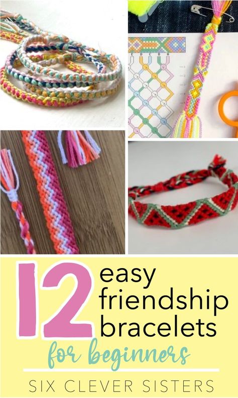 Easy Friendship Bracelet Patterns for Beginners Friendship Bracelet Diy Easy, Easy Woven Bracelets, Friendship Bracelet Patterns Embroidery Thread, Easy Friendship Bracelets Patterns With Beads, Friendship Bracelet Easy Patterns, Quick Friendship Bracelets Easy Diy, Flat Friendship Bracelets Diy, Single Color Friendship Bracelet, Easy Unique Friendship Bracelets