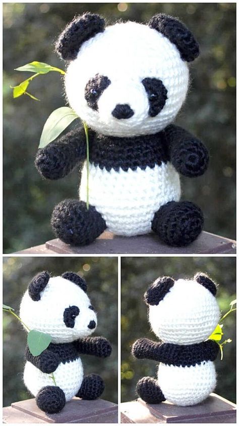 Crochet Panda Pattern Free, Panda Amigurumi Free Pattern, Panda Stuffed Animal, Amigurumi Panda, Crochet Panda, Crochet Animals Free Patterns, Crochet Amigurumi Free Patterns, Crochet Amigurumi Free, Crochet Animal Patterns