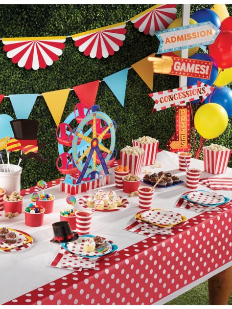 Carnival Decor, Carnival Party Favors, Carnival Signs, Circus Party Decorations, Diy Carnival, Popcorn Favors, Carnival Decorations, Circus Theme Party, Carnival Themed Party