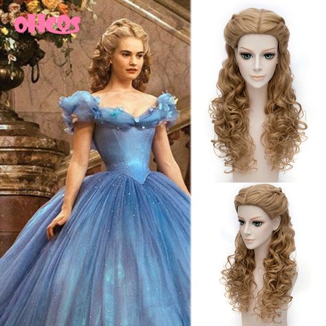 Cinderella Wig, Harajuku Hair, Cinderella Hair, Cheap Lace Front Wigs, Cinderella Cosplay, Cinderella Costume, Cinderella Dresses, Princess Cinderella, Lily James