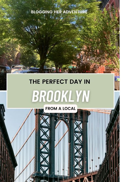 The Ultimate One-Day Itinerary in Brooklyn: From A Local - Blogging Her Adventure Plan Out Your Day, New York Day Trip, Brooklyn Flea Market, New York Trip Planning, Brooklyn Guide, New York Food, Nyc Travel, Visiting Nyc, New York City Travel