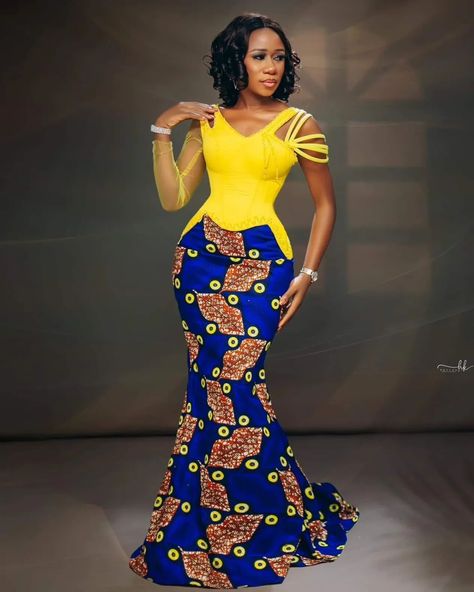 Model Gown, Ankara Clothes, African Dishes, 40 Birthday, Ankara Designs, Dinner Dress Classy, African Clothes, Lace Styles, African Fashion Women Clothing