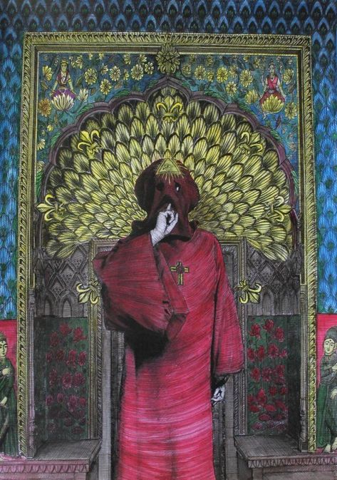 The Hierophant by Robert Buratti, or Aleister Crowley as Harpocrates, the Egyptian 'God of Silence' Art Macabre, Aleister Crowley, The Hierophant, Cosmic Art, Light Of The World, Egyptian Gods, Religious Art, Art Paint, Sacred Geometry