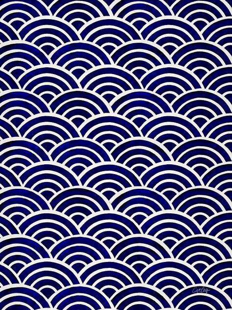 Tattoo Japonais, Seigaiha Pattern, Navy Palette, Cat Coquillette, Asian Wallpaper, Design Japonais, Japanese Wave, Japanese Fish, Japanese Waves