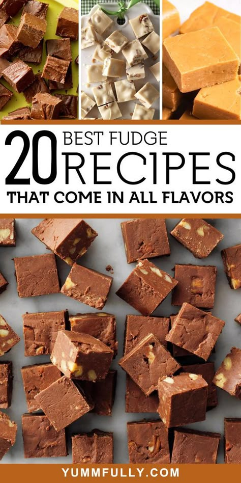 20+ Best Fudge Recipes That Come in All Flavors – Yummy and fully Fun Fudge Flavors, Lemon Meringue Fudge, Fancy Fudge, Gourmet Fudge Recipes, Best Fudge Recipes, Best Fudge Recipes Ever, Chocolate Fudge Recipes, Fudge Recipe, Confectionary Recipes