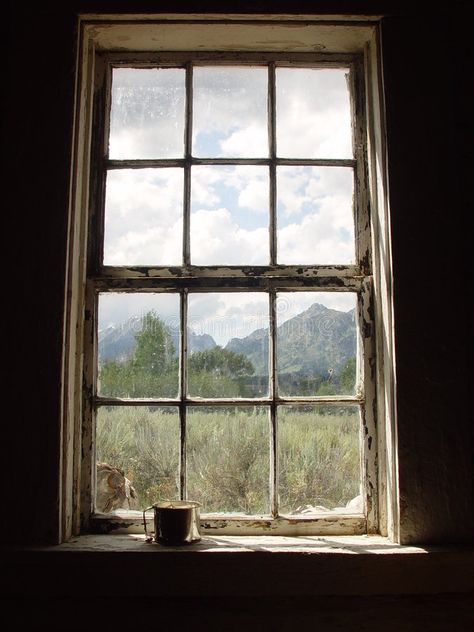 Vintage Window. Looking out of an old window with a tin cup on the window sill , #AFF, #window, #Window, #Vintage, #sill, #cup #ad Jendela Vintage, Window Photography, Window Illustration, Tin Cup, Window Drawing, Vintage Window, Bedroom Murals, Free Art Print, Artwork Ideas