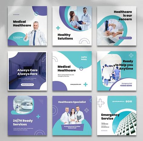 Healthcare Social Media, Media Aesthetic, Social Media Post Template, Medical Design, Clinic Design, Social Media Infographic, Social Media Design Inspiration, Media Sosial, Facebook Post