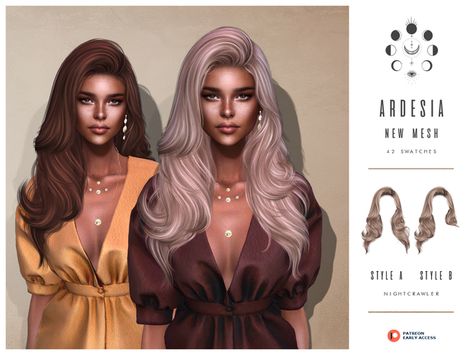 ARDESIA HAIR | Nightcrawler on Patreon Nightcrawler Sims 4 Cc, Sims 4 Cc Alpha Hair Nightcrawler, Sims 4 Hair Nightcrawler, Nightcrawler Hair Sims 4, Anto Hairs Sims 4, Anto Sims 4 Hair, Sims 4 Cc Hair Nightcrawler, Sims 4 Cc Anto Hair, Sims 4 Cc Nightcrawler Hair