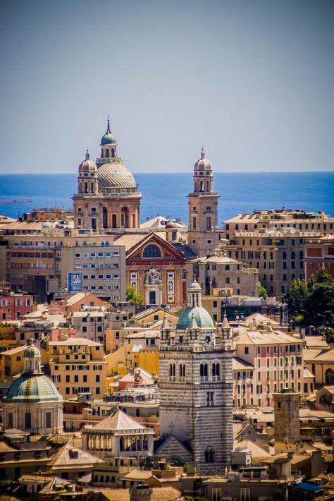 *🇮🇹 Colorful Mediterranean city by the sea (Genova, Italy) by Thomas Fodor 🏙 Genova Italy, Magic Places, Genoa Italy, City By The Sea, Places In Italy, Visit Italy, Italy Vacation, Genoa, Places Around The World