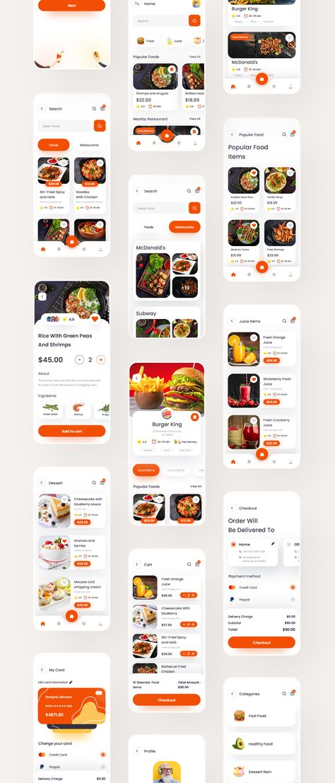 FoodKo - Food Delivery Ui Kit Food Delivery UI Kit For Figma & Adobe XD #Advertisement, #Food, #sponsored, #FoodKo, #Delivery, #Kit Food Application Design, Food Ordering App Ui Design, Food Ui Design, App Ui设计, Food Delivery Design, Food App Design, Desain Ux, Food Ordering App, Ui Design Principles