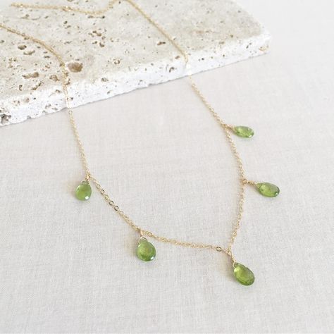 Do you know why all the plants are green on earth? It’s because the radiation from the sun is yellowish green. The ancient Egyptians knew it, they called peridot gemstone the gem of the sun.  Peridot stone is also the August birthstone. Lucky for all the August babies to get to wear these beautiful gem of the sun 🌞  #peridot #gemstory #augustbirthday #sanfrancisco #sf #bayarea #bayareabrand #shoplocal #green #summergreen #discoverunder1k #microinfluencer #sfstyle #sfevent #sfliving #sffun #baya Fancy Gold Necklace, Necklace Fancy, August Birthstone Necklace, Gold For Women, Green Stone Necklace, Gift Idea For Women, Yellowish Green, Peridot Crystal, Peridot Jewelry