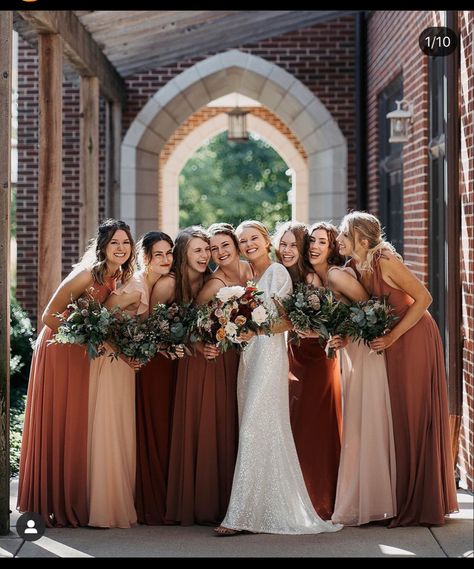 Creative Bridesmaid Dresses, Fall Wedding Inspo Bridesmaid Dress, Fall Bridesmaid Dresses 2023, Spice Color Bridesmaid Dresses, Fall Tones Bridesmaid Dresses, Fall Shades Bridesmaid Dresses, Summer Boho Wedding Bridesmaid Dress, Rustic Boho Wedding Bridesmaid Dresses, Brides Maids Dresses Colors