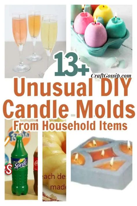 Unique Candle Molds, Diy Candle Mold, Candle Making Tutorial, Unusual Candles, Diy Candles Homemade, Candle Making Wax, Making Candles Diy, Candle Molds Diy, Candle Crafts Diy