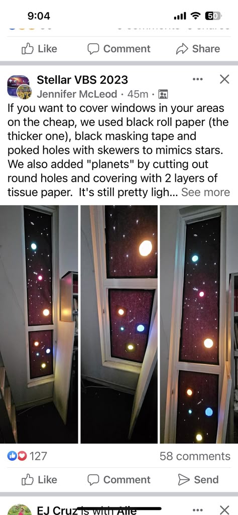 Diy Space Themed Bedroom, Diy Space Decorations For Classroom, Outer Space Decorations Diy, Space Classroom Ideas, Space Themed Classrooms, Space Theme Office, Space Hallway Decorations, School Space Theme, Space Themed Hallway