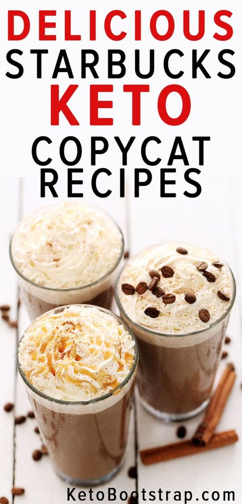 Copycat Drinks, Starbucks Coffee At Home, Copycat Starbucks Drinks, Low Carb Starbucks, Keto Diet Drinks, Keto Diet List, Copycat Starbucks, Copycat Starbucks Recipes, Keto Diet Breakfast