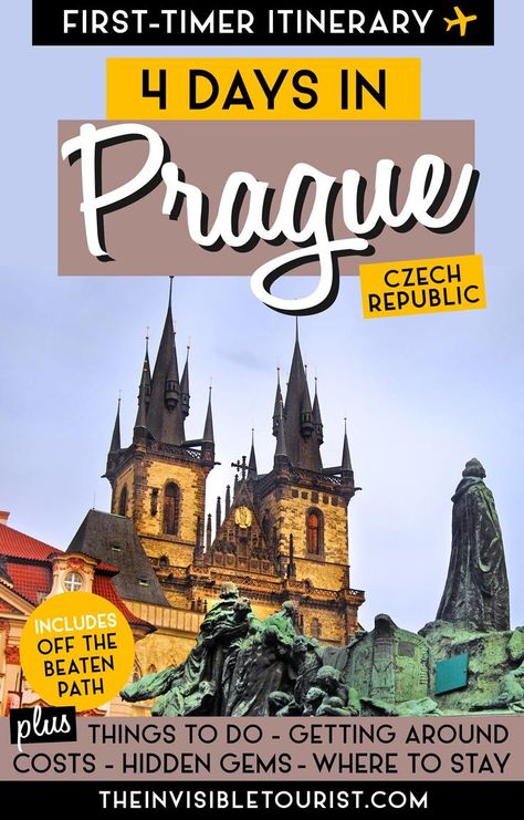 4 Days in Prague Itinerary: Complete Guide for First-Timers | The Invisible Tourist #prague #czechrepublic #czechia #pragueczechia #praguetravel #pragueitinerary #praguethingstodo #praha #hiddengems #offthebeatentrack #unesco #unescoworldheritage #europetravel #easterneurope #invisibletourism Czech Travel, Prague Itinerary, Things To Do In Prague, Czech Republic Travel, Path Ideas, Prague Travel, Eastern Europe Travel, Backpacking Europe, City Breaks