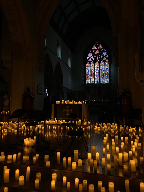 Candles On Stage, Hans Zimmer Aesthetic, Room Full Of Candles, Hans Zimmer Concert, Candle Lit Room, Candlelight Proposal, Candle Light Room, Evening Wedding Ceremony, Tokoyami Fumikage