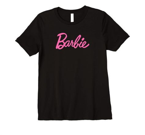 Barbie T Shirt, Barbie Shirt Design, Barbie Tshirt Design, Barbie Shirt, Barbie Tshirt Women, Black Barbie T Shirt, Womens Barbie Shirt, Pink Logo, Halloween Sale