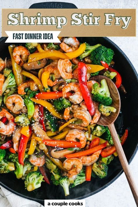 Seafood Stir Fry, Stir Fry Recipes Healthy, Stir Fry Shrimp Recipes, Vegan Brunch Recipes, Vegetable Stir Fry Recipe, Easy Stir Fry Recipes, Winter Salad Recipes, Salad Dressing Recipes Healthy, Shrimp And Vegetables