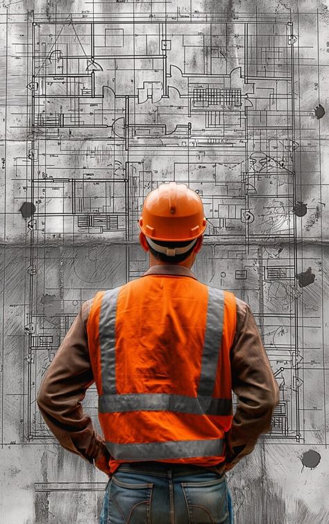 Discover and download free images Architectural Vision: #Engineer Overseeing #Blueprint Plans https://aifusionart.com/architectural-vision-engineer-overseeing-blueprint-plans/?utm_source=facebook&utm_medium=social&utm_campaign=ReviveOldPost Engineer Photoshoot, Engineering Aesthetic, Civil Engineering Works, Construction Images, Structural Engineer, Design Engineer, Civil Engineering Design, Architecture Engineering, Network Engineer