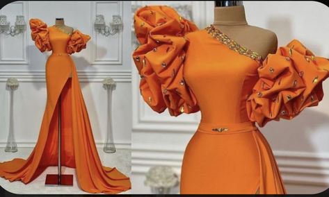 African Sleeves Design, Puff Sleeve Pattern Tutorials, Dramatic Sleeves Dress, Ruffle Sleeves Pattern, Puff Sleeve Pattern, Evening Dress Patterns, Dress Sewing Tutorials, Dinner Dress Classy, Fashion Sewing Tutorials