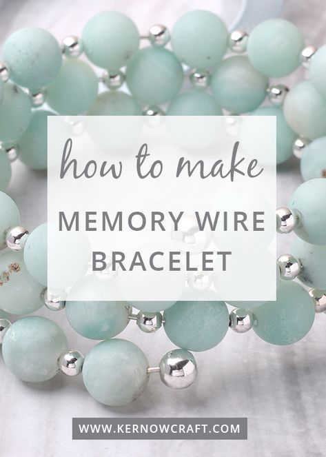 Memory Wire Bracelets Diy, String For Bracelets, Wire Bracelets Diy, Stretch Beaded Bracelets Diy, Diy Wire Rings, Making Jewelry For Beginners, Memory Wire Jewelry, Diy Jewelry Making Tutorials, Jewelry Making Cord